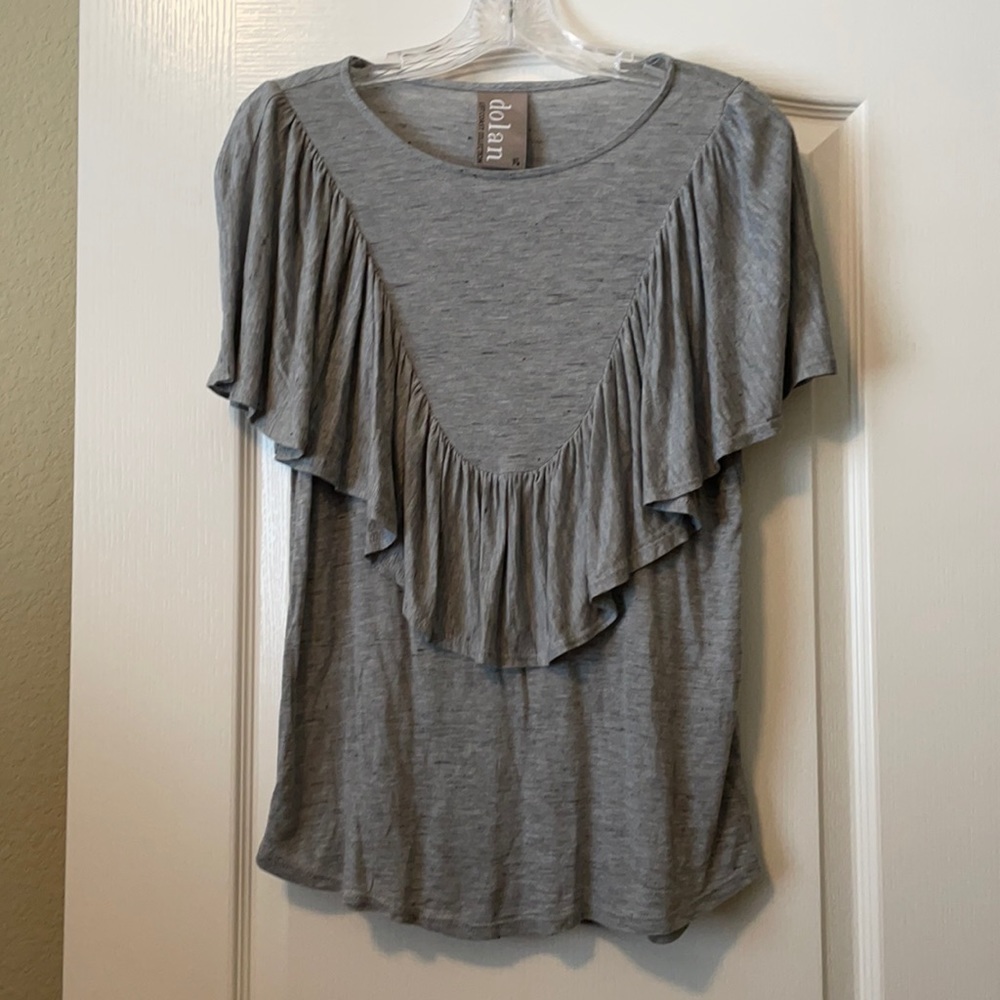 Anthropologie heather grey top